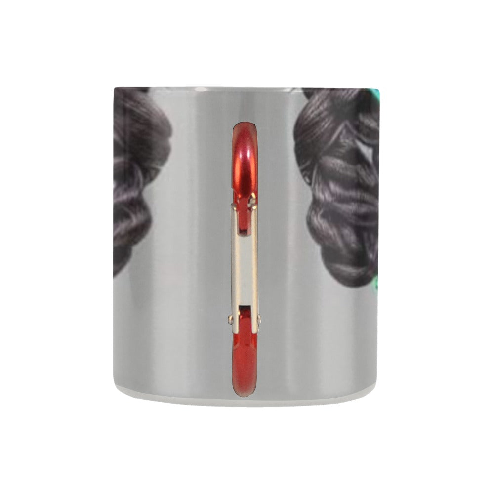 pretty girl with rainbow headband Classic Insulated Mug(10.3OZ)