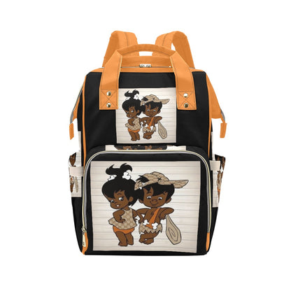 Pebble & Bam Bam Multi-Function Diaper Backpack/Diaper Bag (Model 1688)